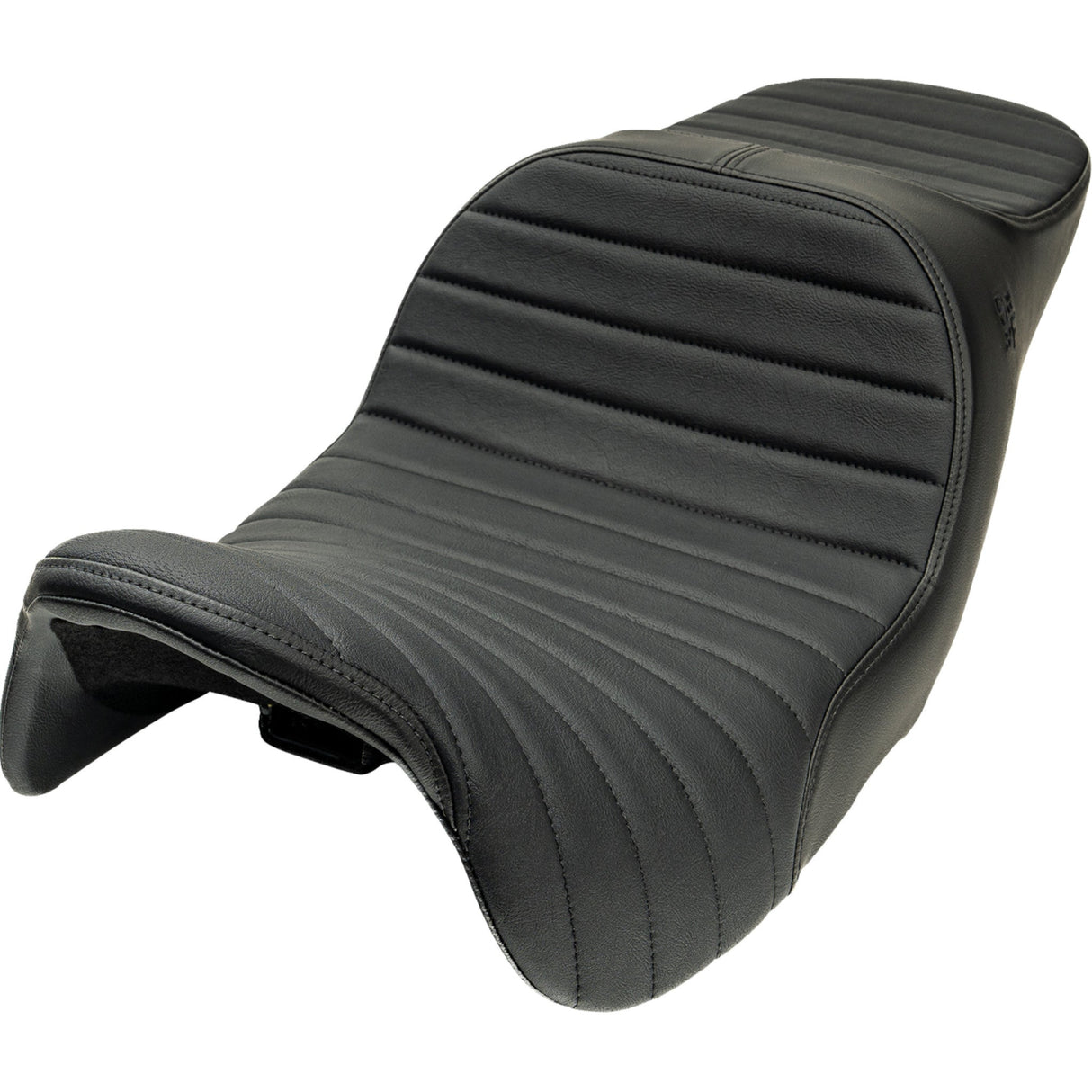 Slyfox Chariot Seat Black Classic Stitch Black Logo - 4723A For Harley Touring 2009-2025