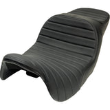 Slyfox Chariot Seat Black Classic Stitch Black Logo - 4723A For Harley Touring 2009-2025