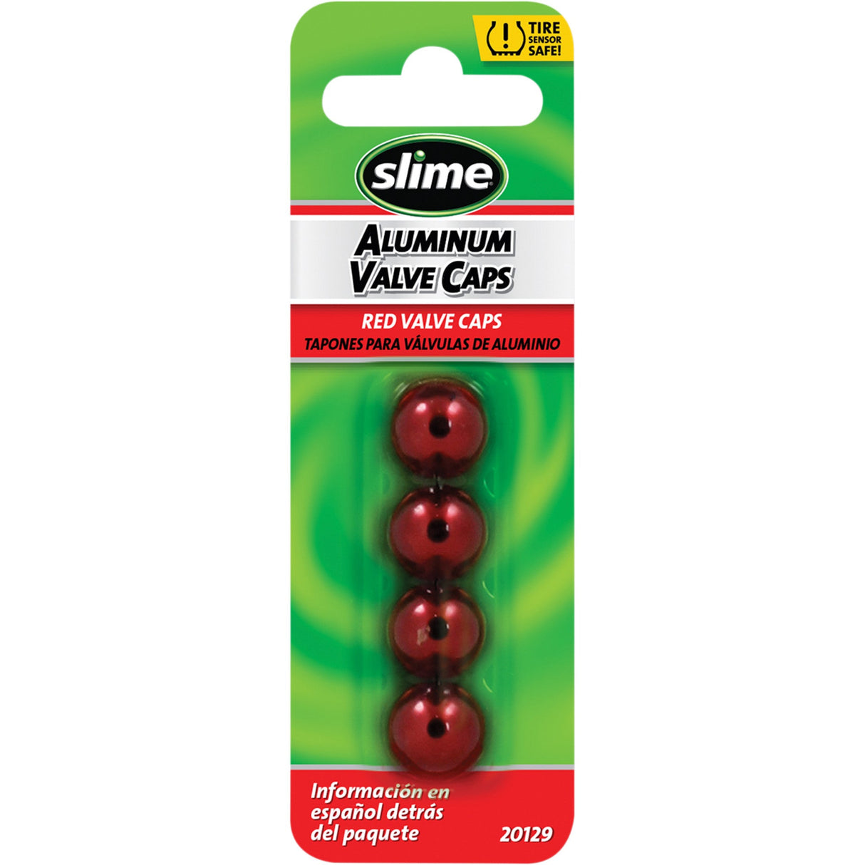 SLIME 0361-0074 20129 Valve Stem Cap s - red - 4 pack