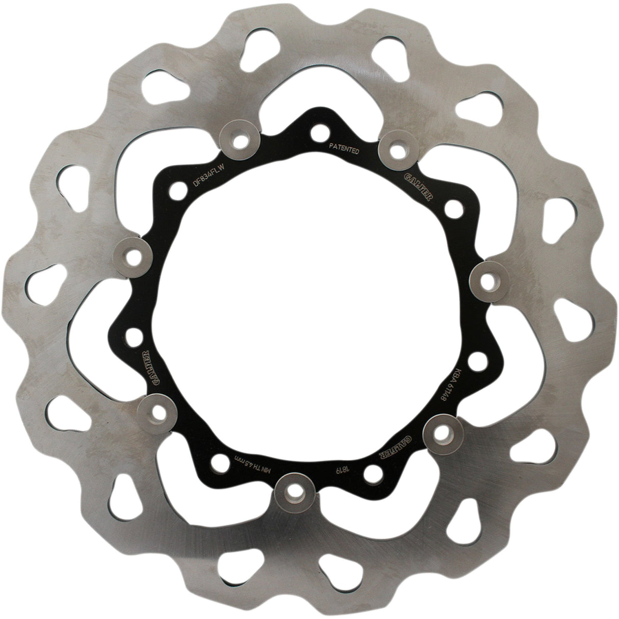 Galfer Brake Rotors Front Black Carrier - DF834FLW For Harley Touring 2009-2016