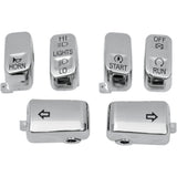 DRAG SPECIALTIES 0616-0128 Switch Cap Kit Switch Caps - Standard - Chrome