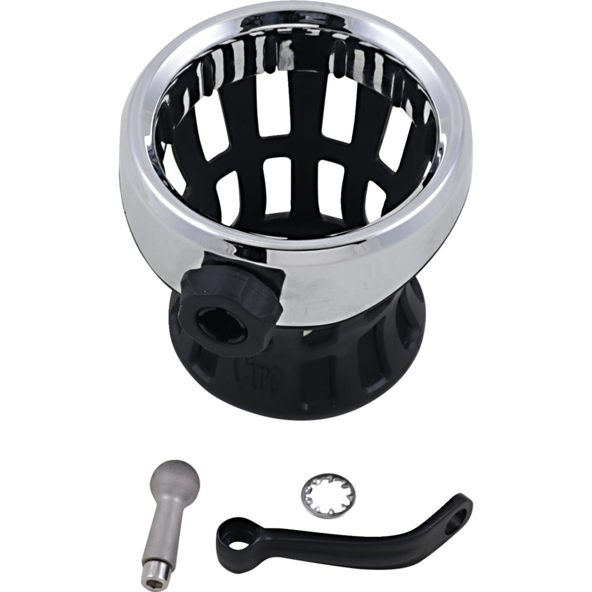 CIRO 0636-0025 50420 Drink Holder mirror stem mount - chrome/black