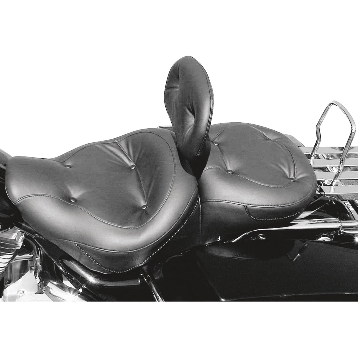 Mustang One-Piece 2-Up Ultra Touring Seat - 75465 For Harley Touring 1997-2007