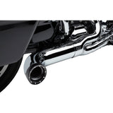 Cobra Turn Out 2-Into-1 Exhaust System Chrome - 6271-1 For Harley Touring 2017-2022