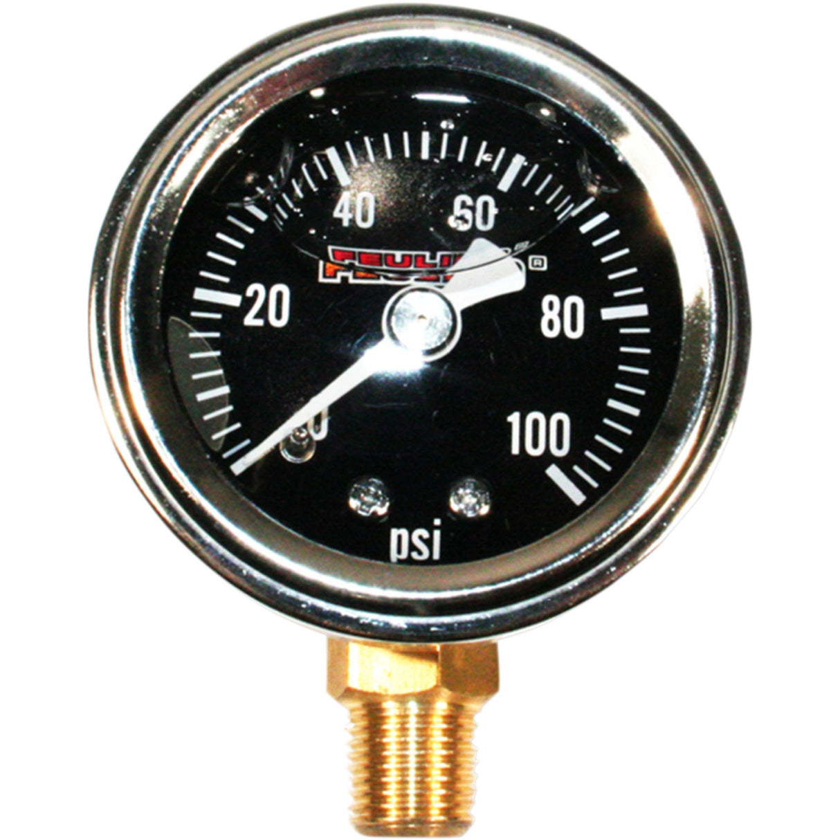FEULING OIL PUMP CORP. 2212-0609 9041 Oil Pressure Gauge — Bottom Port Liquid Filled Oil Pressure Gauge - 1.5" Dial - 1/8" Bottom Port - Black Face