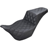 Saddlemen Step-Up Seat — Full Lattice Stitch Black - 808-07B-175 For Harley Touring 2008-2025
