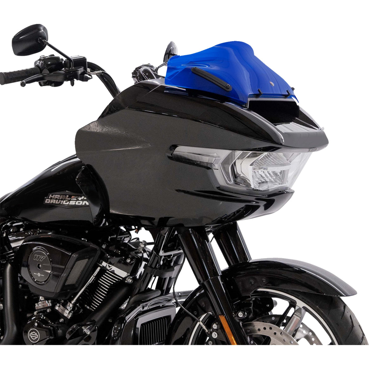 Klock Werks Kolor Flare® Windshield 8" Blue - KWW-01-0759 For Harley Road Glide 2023-2026