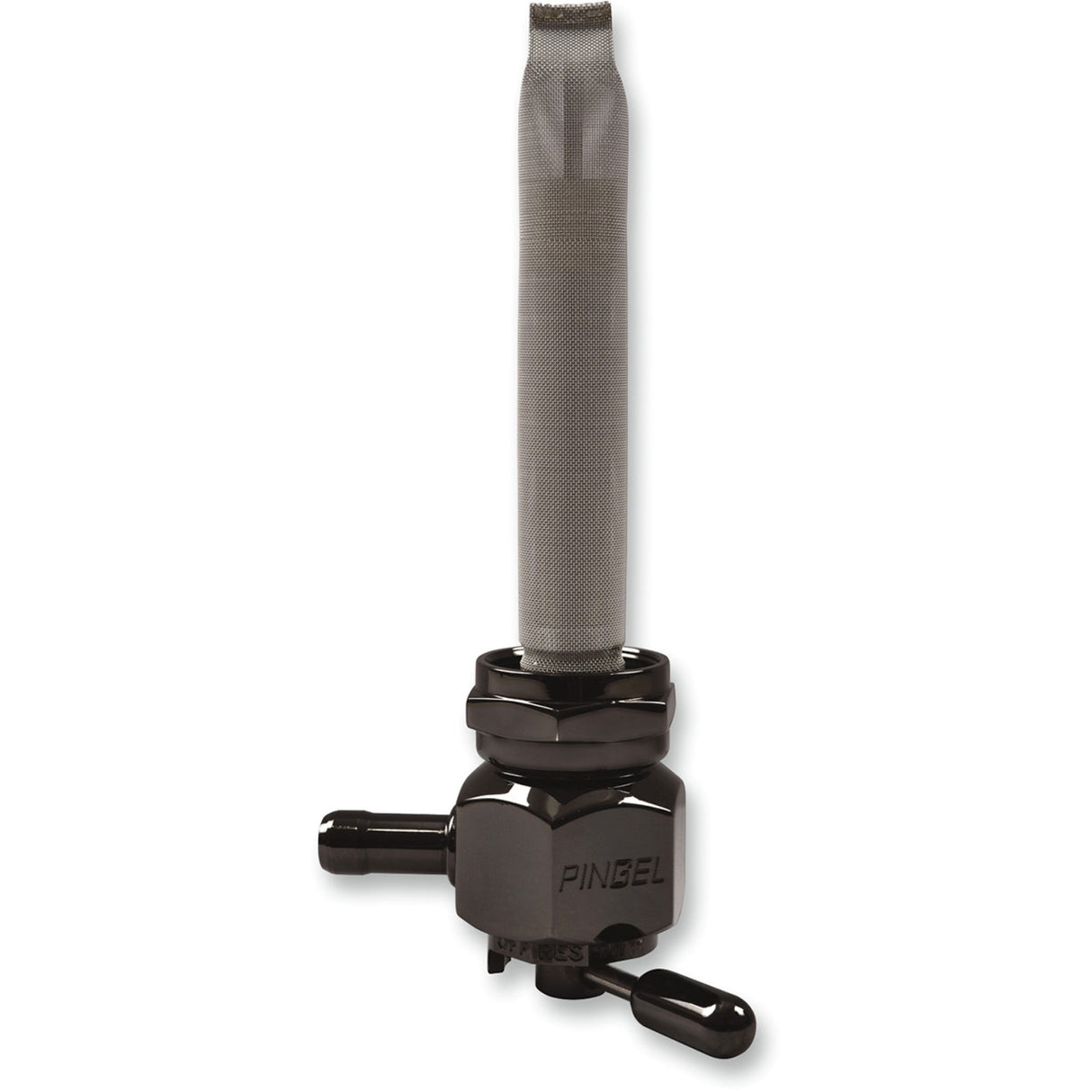 PINGEL 0705-0116 6311-CHBLK Power-Flo Fuel Valve - Hex Fuel Valve - Black Chrome - 22 mm