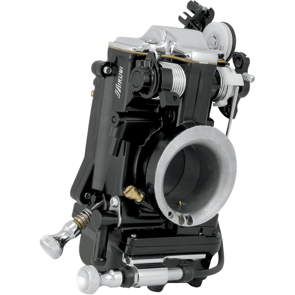 TODD'S CYCLE 1050-0183 TMK-1 Mikuni Enrichener Cable Relocation Bracket Kit with Knobs Enrichener Cable Relocation Bracket Kit with Knobs - Mikuni - Chrome