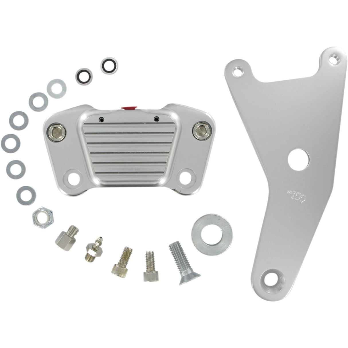 GMA ENGINEERING BY BDL 1701-0183 GMA-100 Shovelhead Vintage Rear Brake Caliper Rear Caliper - 73-80BT - Clear Anodized