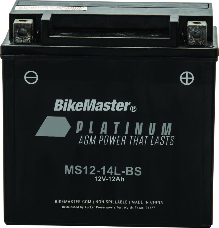 BikeMaster 780756 AGM Battery - MS12-14L-BS