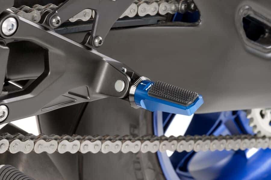Puig Hi-Tech Parts Footpegs Sport Blue - 7318A For Ducati Motorcycles 2008-2020 | Honda Motorcycles 2000-2021 | Triumph Motorcycles 2008-2021