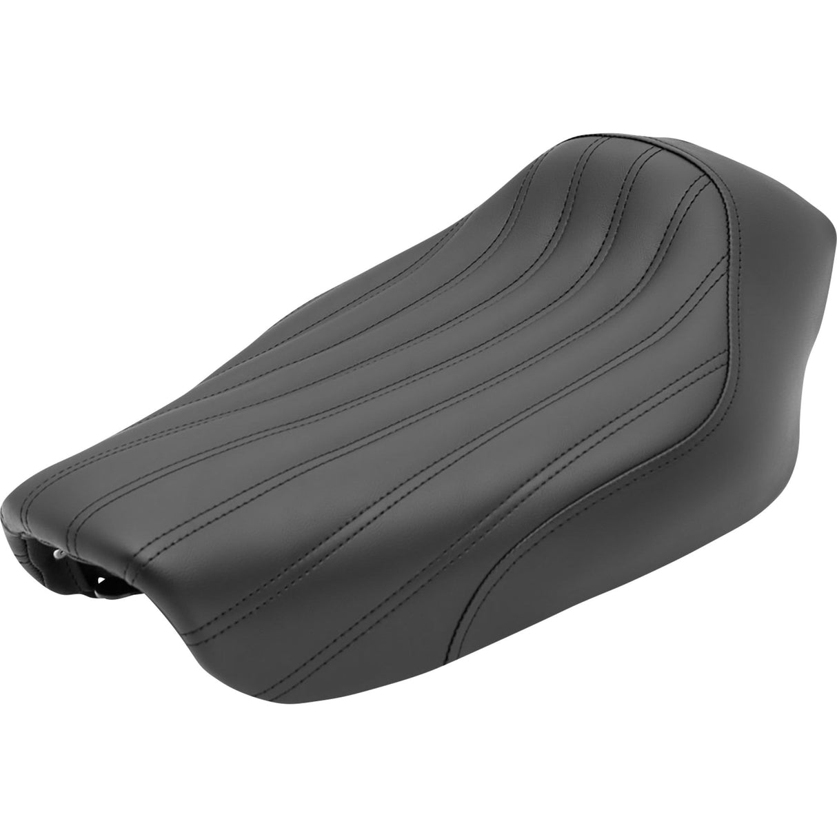 Saddlemen Knuckle Solo Seat Ribbed Black - 804-04-0023 For Harley Dyna 2004-2005