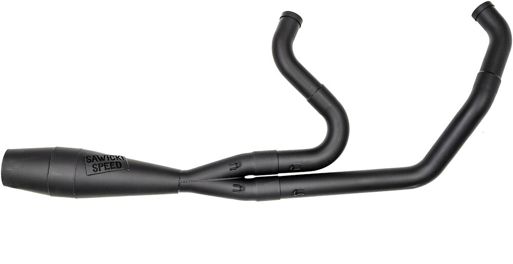 Sawicki 2IN1 M8 FLT Shorty Cannon Black For Harley Touring 2017-2023