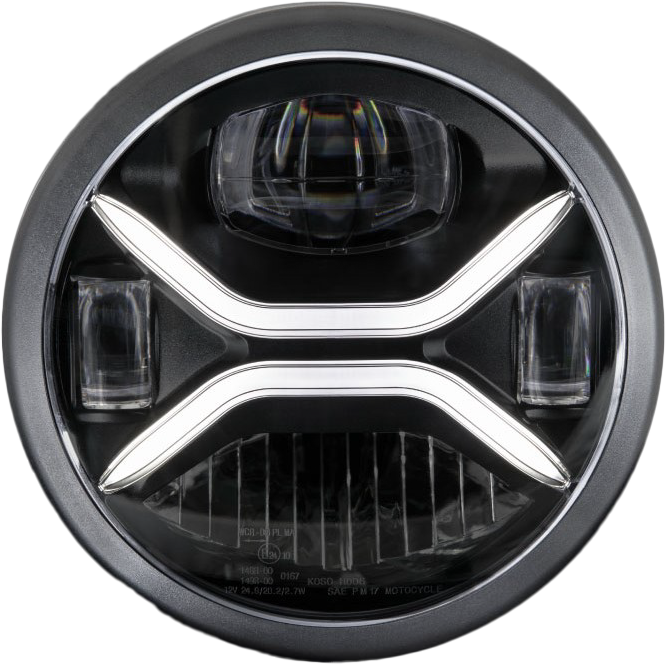 Koso North America 28-61024 GA030100 7" ZENITH LED HEADLIGH H4 PLUG