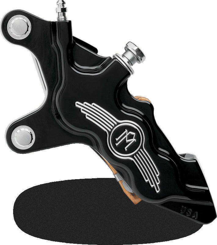 Performance Machine Caliper 112x6B Right For 13in Disc Contrast Cut - 0051-2918-BM For Harley Motorcycles 2000-2017