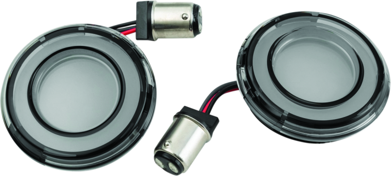 Kuryakyn Tracer L.e.d. Turn Signal Inserts Red Red Smoke Lens Rear - 2905 For Harley Dyna 2007-2021