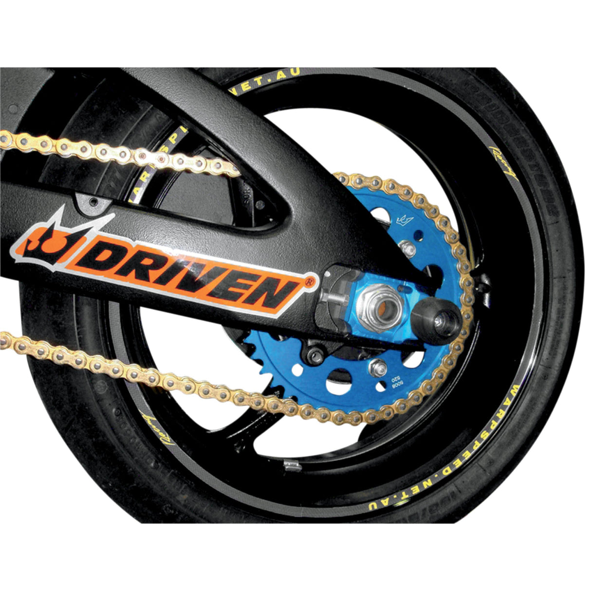 DRIVEN RACING 1231-0235 DRAX-102-BL Axle Block Sliders suzuki - blue