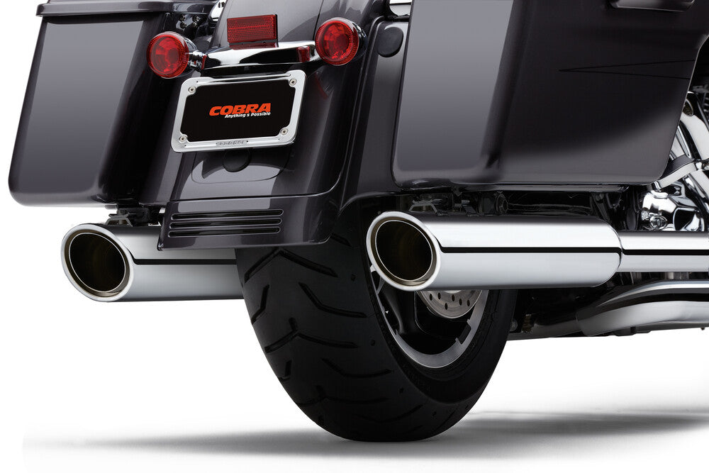 Cobra 909-Twins 4" Slip-ONS Chrome - 6106 For Harley Touring 1995-2016