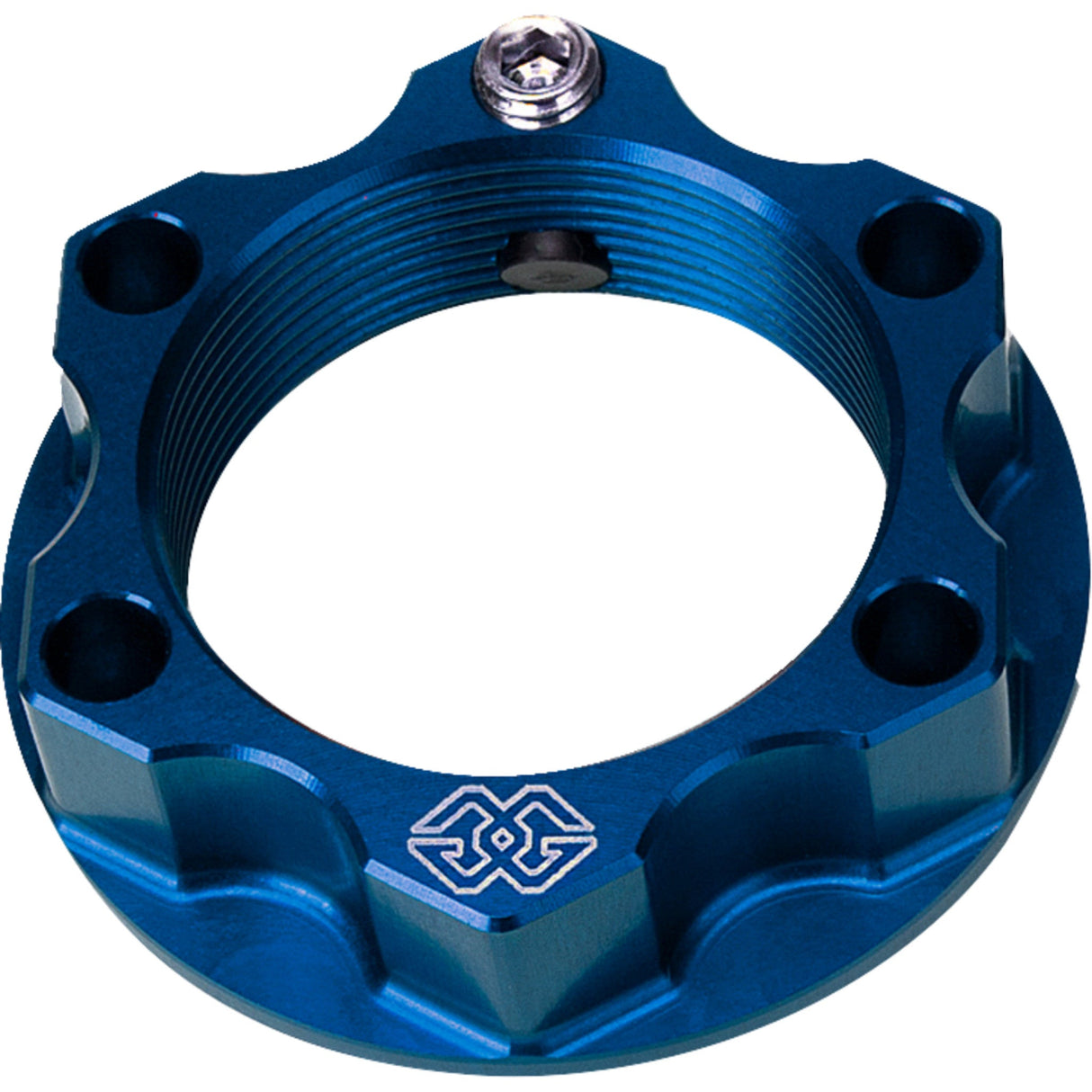 Gilles Tooling Top Yoke Nut Acma Blue - ACMA-28-10-BL For BMW Motorcycles 2009-2024 | Indian FTR 2022-2024