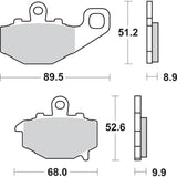 SBS 1722-0703 687LS LS Street Excel Sintered Rear Brake Pads LS Brake Pads - Kawasaki - 687LS