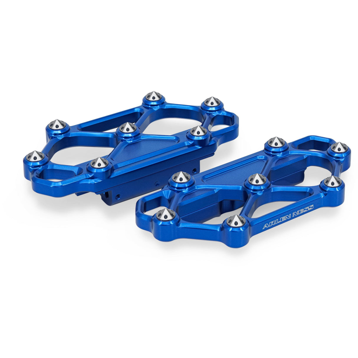 Arlen Ness Diamond Floorboards Passenger Blue - 410-060 For Harley Motorcycles 1982-2026