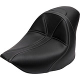 Saddlemen Dominator Solo Seat Without Backrest Black With Gray Stitching FL FX - 806-12-0042 For Harley Softail 2006-2017
