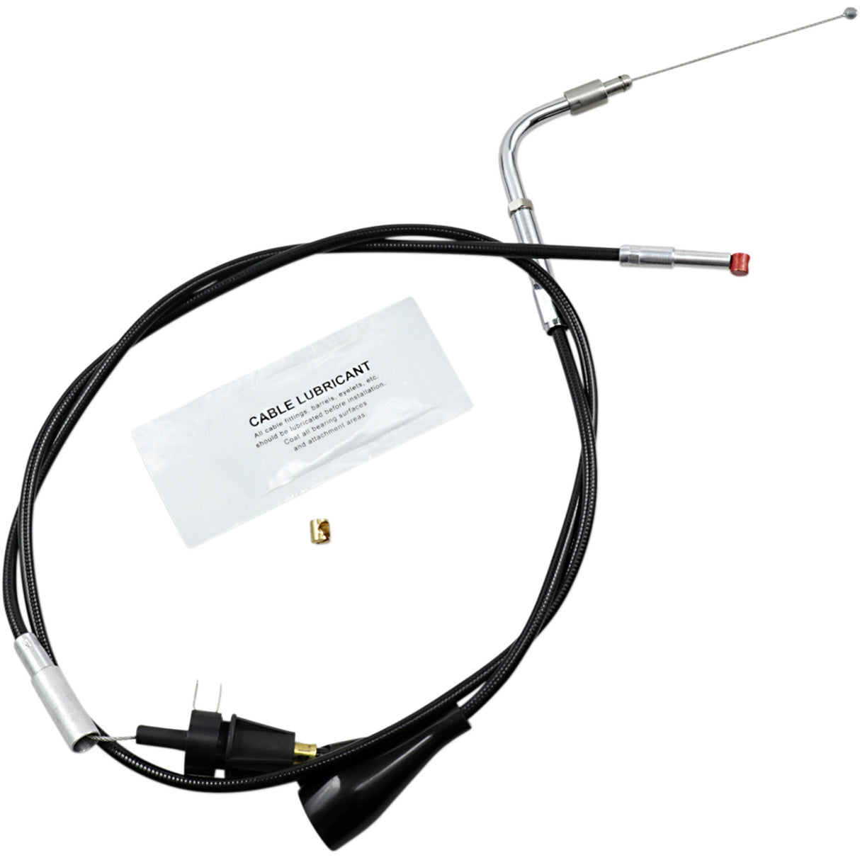 Barnett Black Vinyl Throttle Idle Cable 42-1/2" Length - 101-30-41004 For Harley Touring 1996-2001