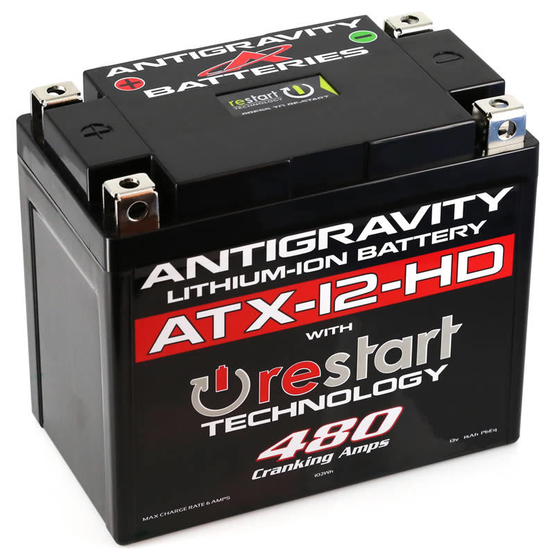 Antigravity Batteries YTX12 High Power Lithium Battery W Re-Start - AG-ATX12-HD-RS For BMW Motorcycles 1988-2019 | Suzuki Motorcycles 1986-2020