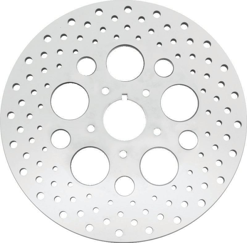 Bikers Choice 619915 84-99 Big Twin & XL 11.5 Inch Front Drilled Stainless Rotor Replaces H-D 44136-84