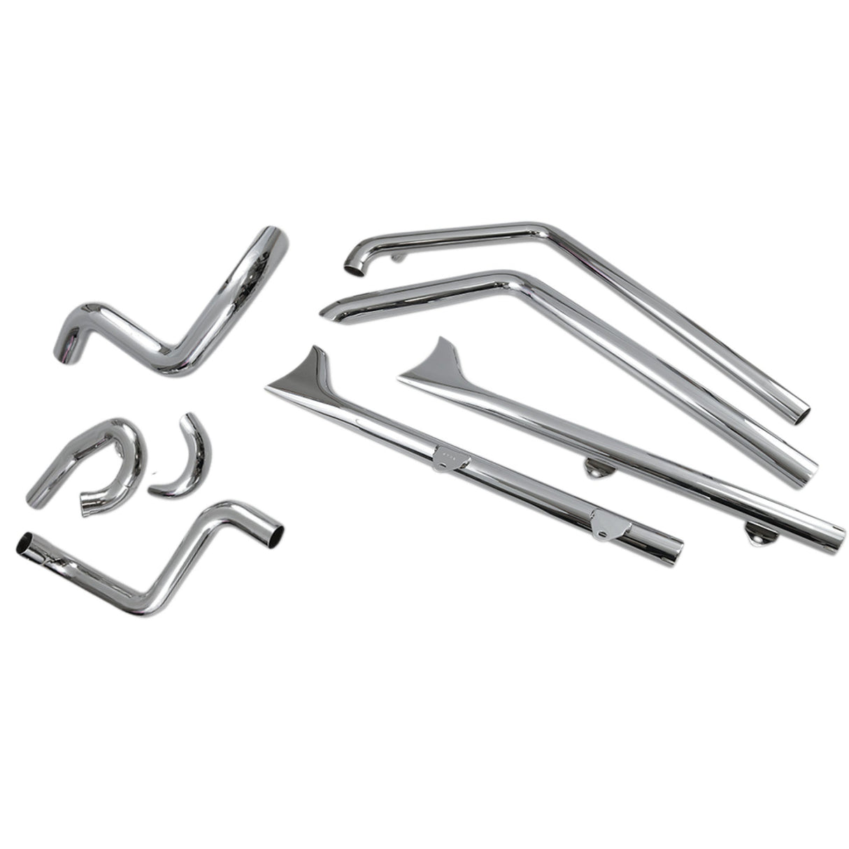 Bassani Xhaust Fishtail Duals 2-Into-2 Exhaust System - 1S26E-30 For Harley Softail 1989-2017