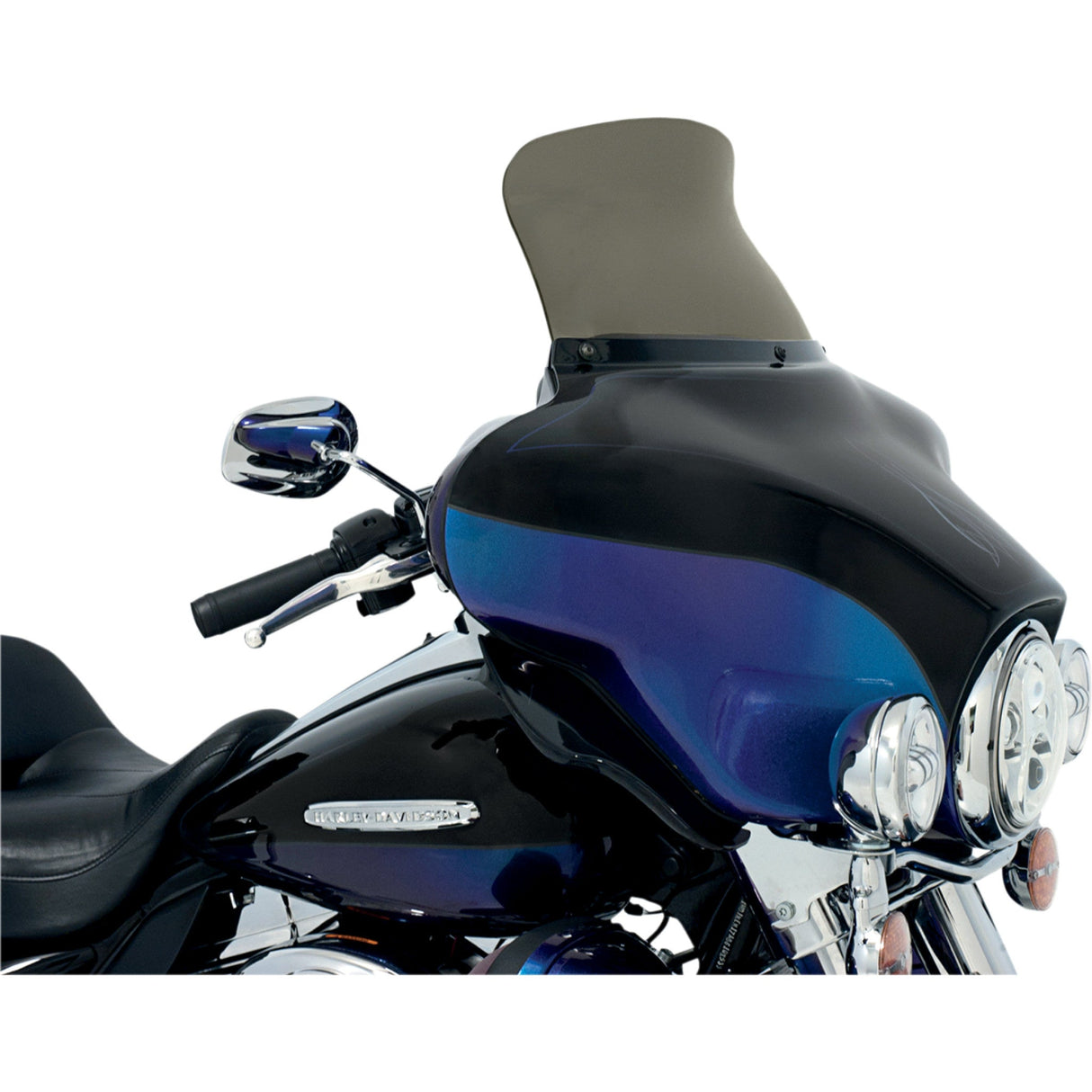 Memphis Shades Spoiler Replacement Windshield For OE Fairings 9" Smoke - MEP8591 For Harley Touring 1996-2013