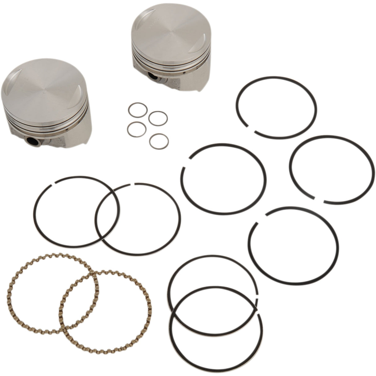 KB Performance Hypereutectic Piston Kit 3.498" +0.010" 8.6:1 CR 80" Evolution Big Twin - KB258.010 For Harley 1984-1999