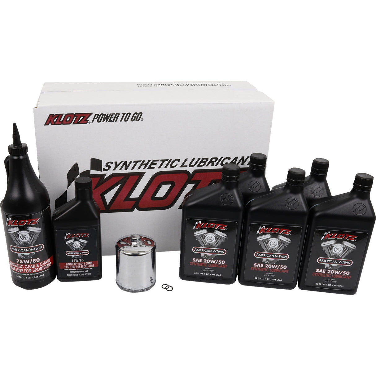 Klotz OIL Premium Oil Change Kit Sportster - KH-110 For Harley Sportster 1986-2022