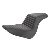Saddlemen Step-Up Seat — Rear Lattice Stitch Front Tuck-N-Roll Black - 818-29-176 For Harley Softail 2018-2026