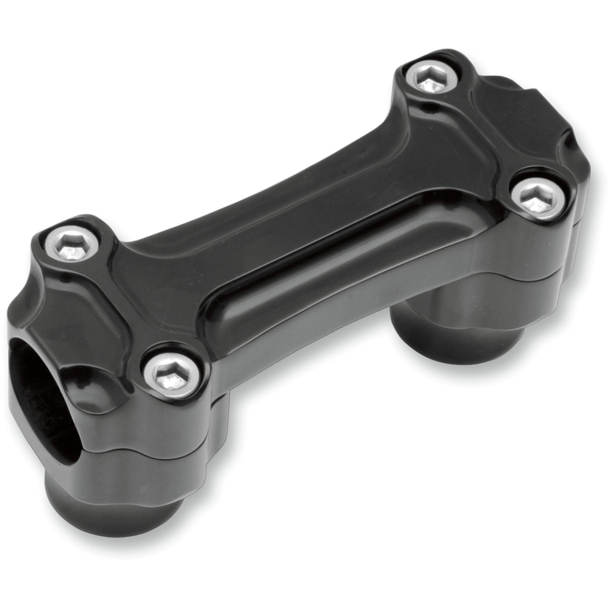 TODD'S CYCLE 0602-0913 0602-0913 Bone Bar Handlebar Clamp & Riser Kit Risers - Bone - 1" x 1-1/4" - Black
