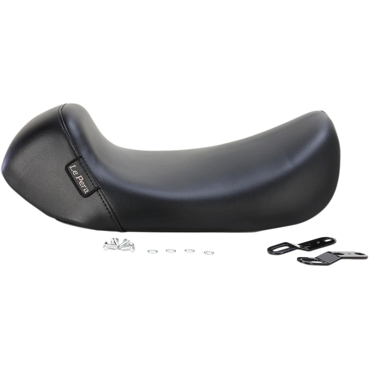 LE PERA 0801-0849 LK-005PY Bare Bones Solo Seat - Smooth - Black - FL '08-'23
