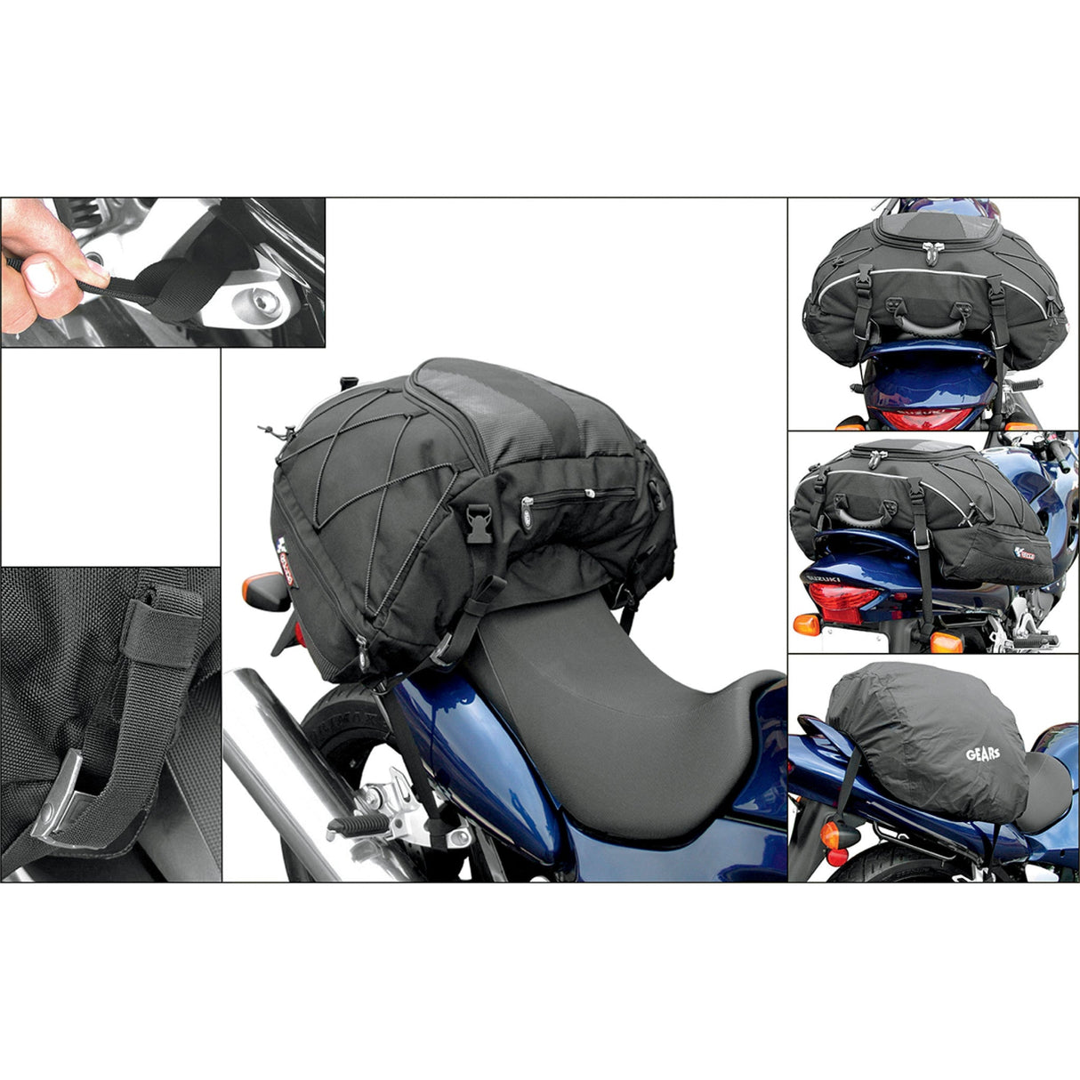 GEARS CANADA 3516-0049 100179-1 Navigator Tail Bag Navigator Luggage Tail Bag - Black