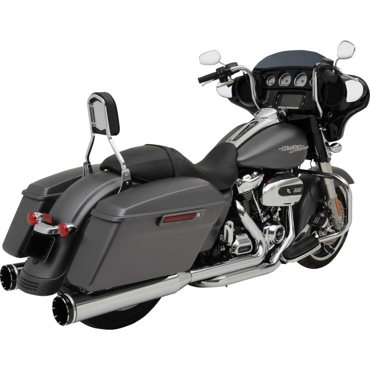 Khrome Werks 2-Into-1-Into-2 Dominator-SR Exhaust System Chrome Without End Caps M8 Touring - 200400A-SR For Harley Touring 2017-2026