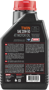 Motul Twin 100% SYN OIL 20W50 1QT - 108061 For Harley Motorcycles 1984-2006