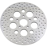 Drag Specialties Polished Stainless Steel Drilled Brake Rotor Front 11.5" For Harley Motorcycles 1984-2000
