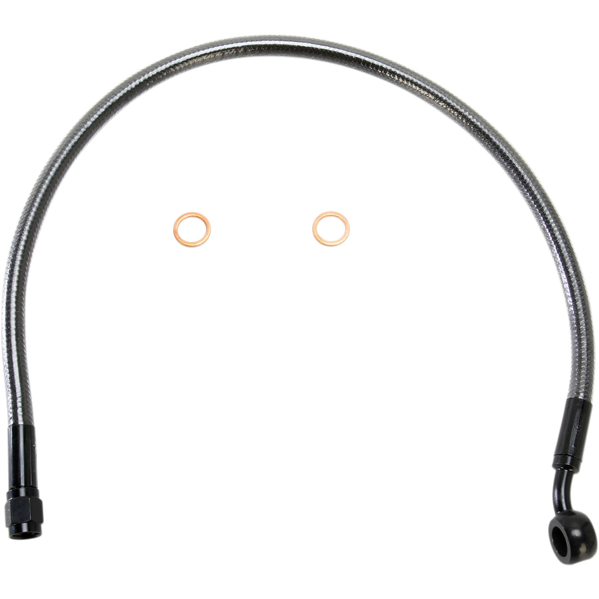 Magnum Shielding Designer Series ABS-Specific Upper Brake Line Kit 10mm-35° 19" Black Pearl - AS47119 For Harley Sportster / Road Glide 2014-2023