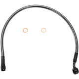 Magnum Shielding Designer Series ABS-Specific Upper Brake Line Kit 10mm-35° 19" Black Pearl - AS47119 For Harley Sportster / Road Glide 2014-2023