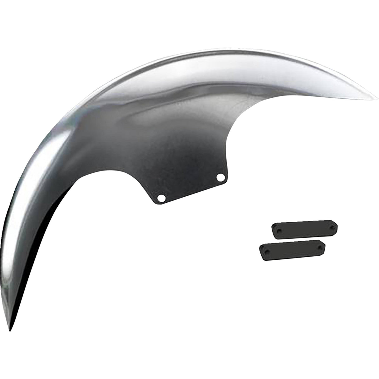 Paul Yaffe Bagger Nation Cafe Front Fender For 21" Wheel 21" Black Adaptors - PYO:CAFE-21-14L-B For Harley Touring 2014-2026