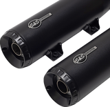 Grand National Slip-On Mufflers - Black - Race Only - 1811-4520