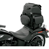SADDLEMEN 3515-0120 EX000440 BR3400EX Combination Backrest, Backseat, and Sissy Bar Bag Sissy Bar Bag - Black
