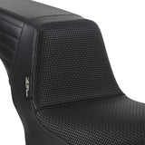 LePera Kickflip Seat — Basketweave Black - LYR-590BW For Harley Softail 2018-2023