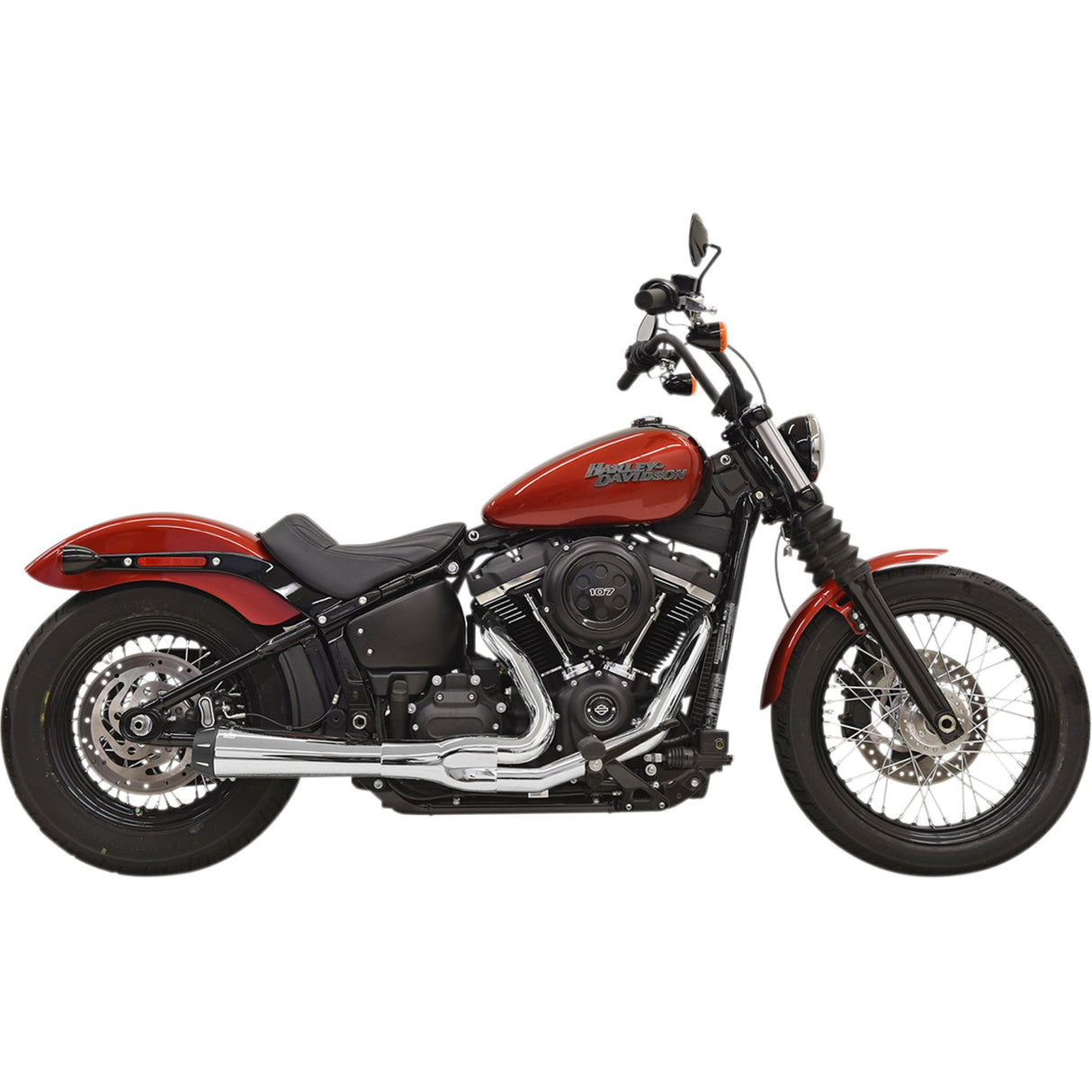 Bassani Xhaust 2-Into-1 Road Rage Exhaust System Chrome - 1S72R For Harley Softail 2018-2025