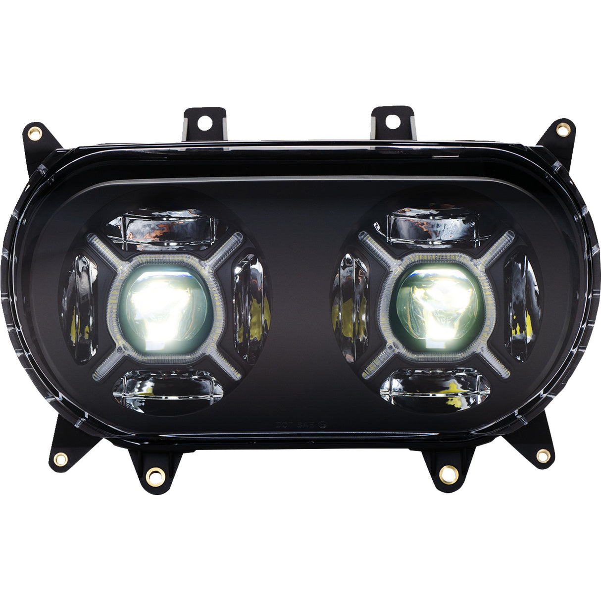 CUSTOM DYNAMICS 2001-2603 CD-RG-H-B Double-X LED Headlight - Black - Road Glide
