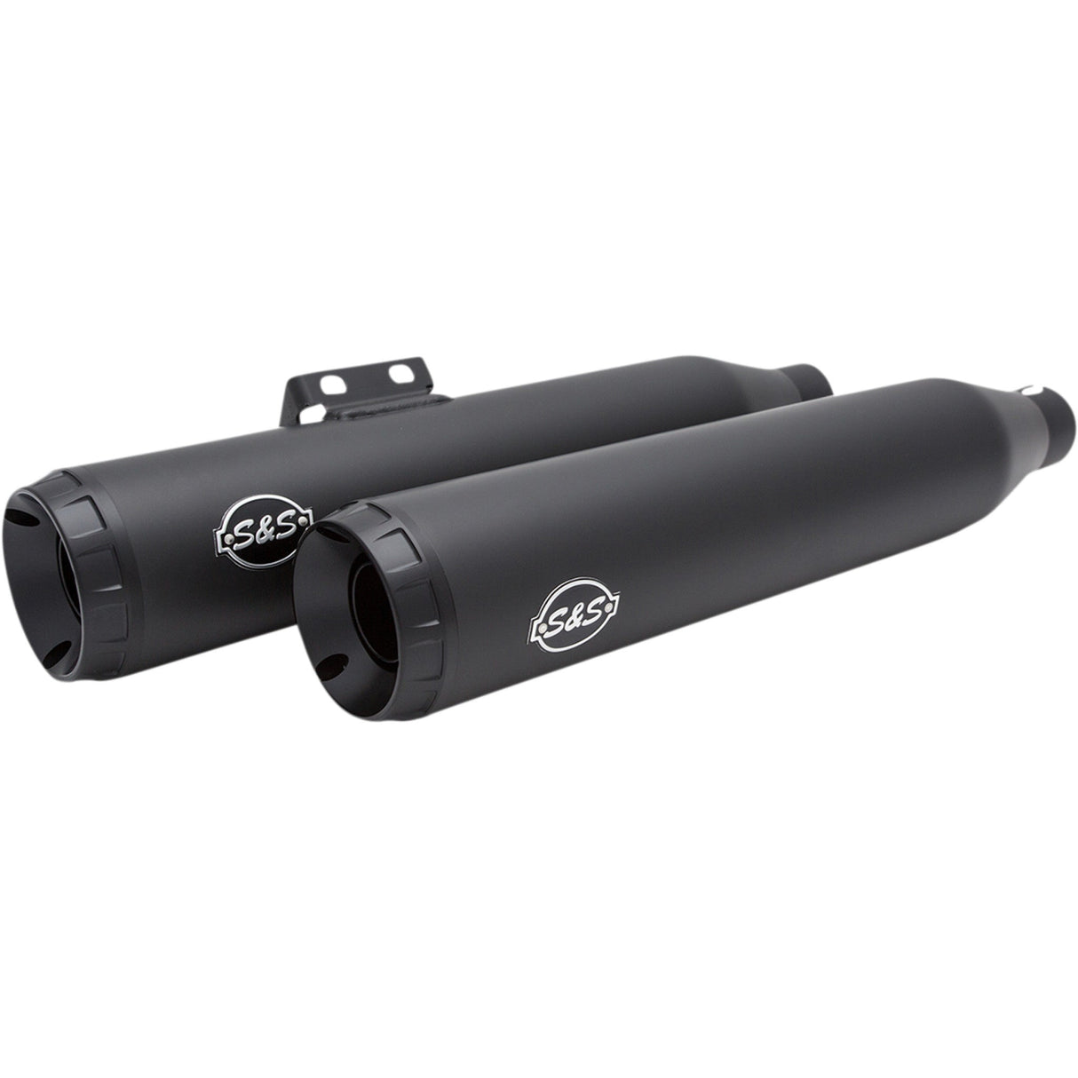 S&S Cycle Grand National Slip-On Mufflers 50-State Guardian Black M8 Softail - 550-0754B For Harley Softail 2018-2024